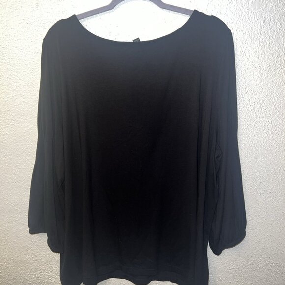 Lauren Ralph Lauren Plus Size Dolman Sleeve Metallic Knit tonic 3X, Black - Picture 6 of 8